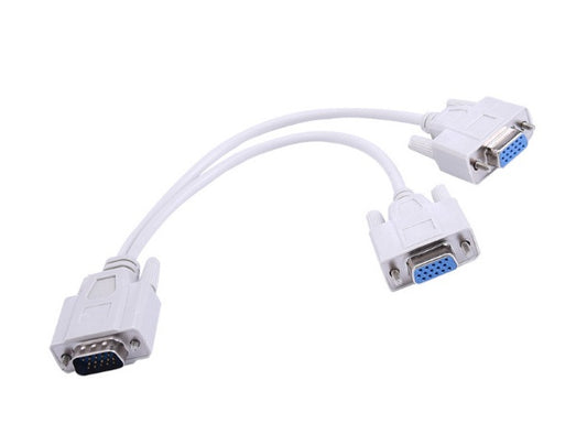 Male VGA to Dual Female VGA Splitter Cable