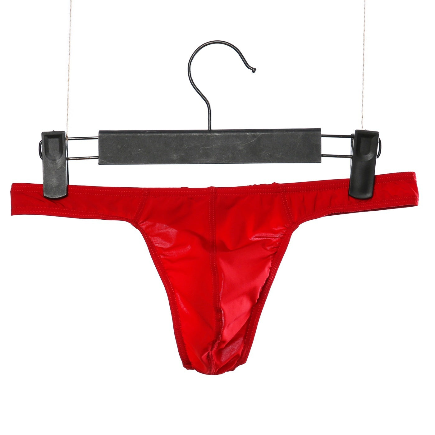 Men's Thong Sexy Dew Bottom Pants Summer Ice Silk Thin Breathable Low Waist Underpants
