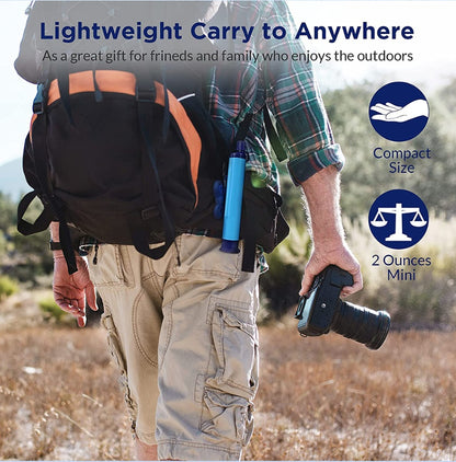 Portable Water Filter Straw for Hiking and Camping