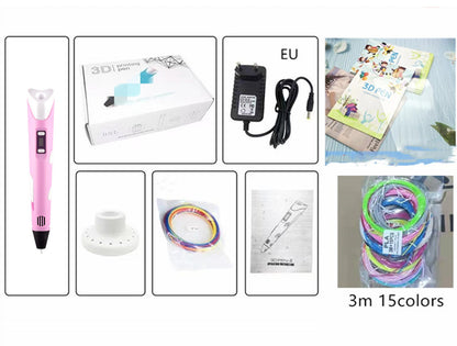 Children's 3D Printing Pen and Brush Toy Set