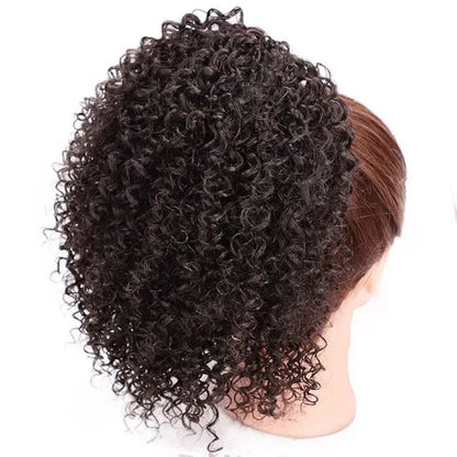 African Drawstring Small Curly Wig