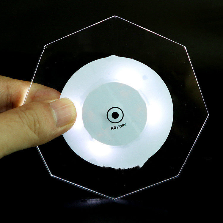 LED Glow Acrylic Coaster Luminous Cocktail Mug Stand
