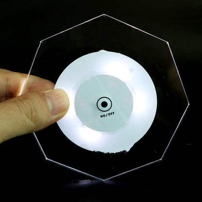 LED Glow Acrylic Coaster Luminous Cocktail Mug Stand