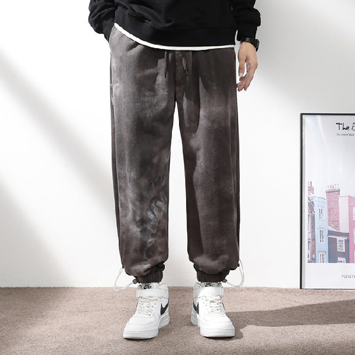 Men's Elastic Waist Drawstring Ankle Sweatpants