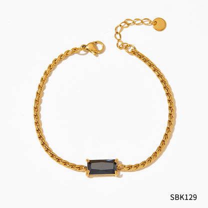 Simple Collarbone Necklace & Bracelet Set