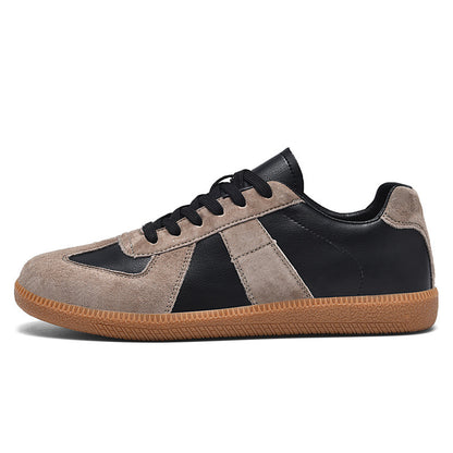 Top Layer Pigskin Leather Sneaker Japanese Canvas Retro Sports Couple Casual Shoes