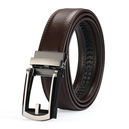 Two-layer Cowhide Automatic Buckle Men's Belt
