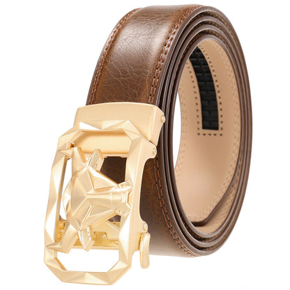 Fashion Men's Leather Belt Alloy Buckle