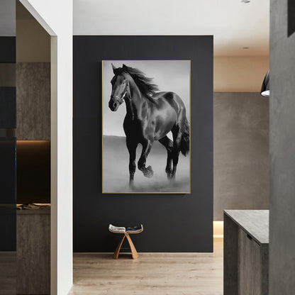 Art Canvas Dark Horse Wall Art Living Room Decor