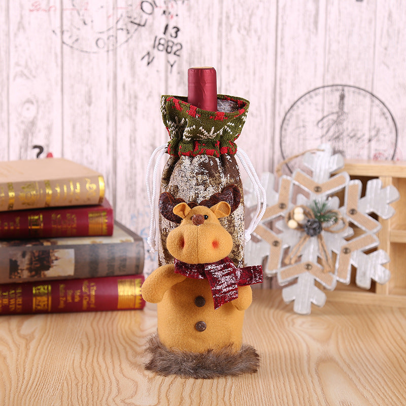 Christmas Wine Bottle Socks Decor