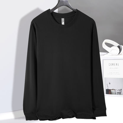 Cotton Loose Round Neck Long Sleeve T-shirt Bottoming Shirt For Men