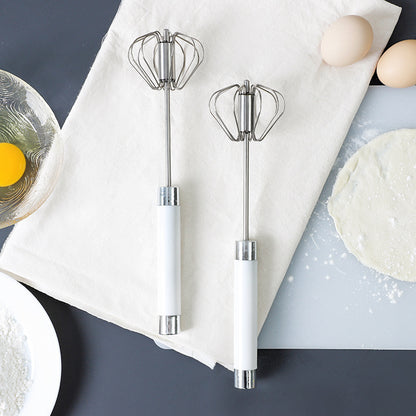Semi-automatic Stainless Steel Egg Beater and Whisk