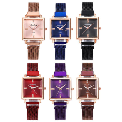 Square Magnetic Snap Diamond Women's Watch