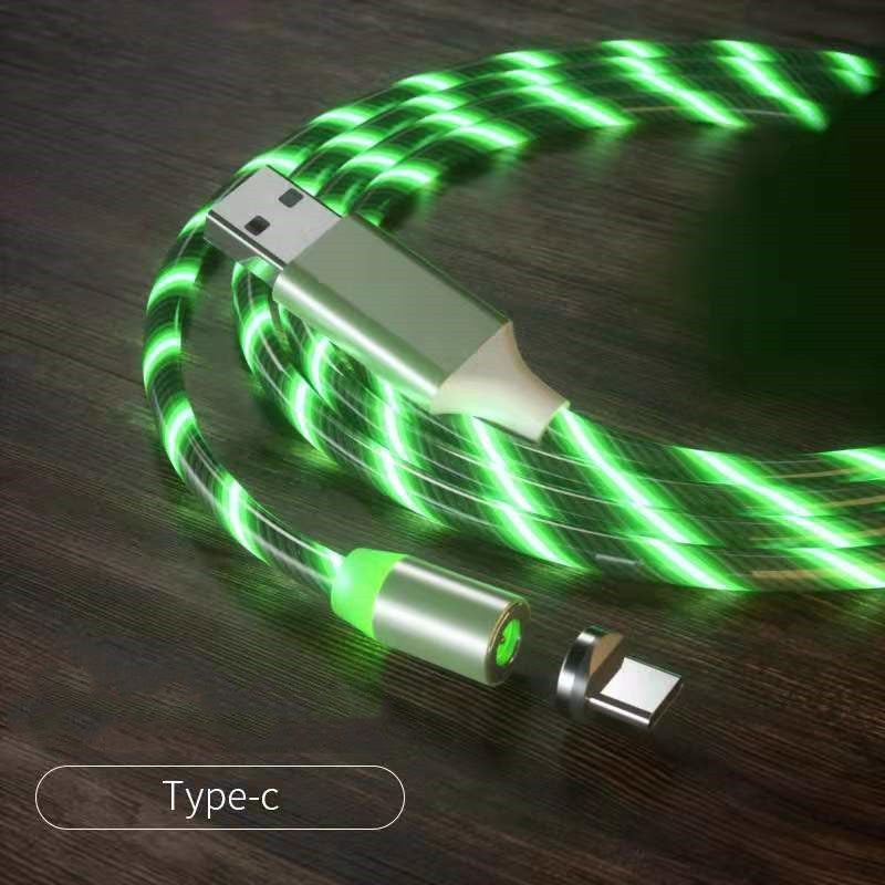 Magnetic Fast Charging Cable Type-C Micro USB LED