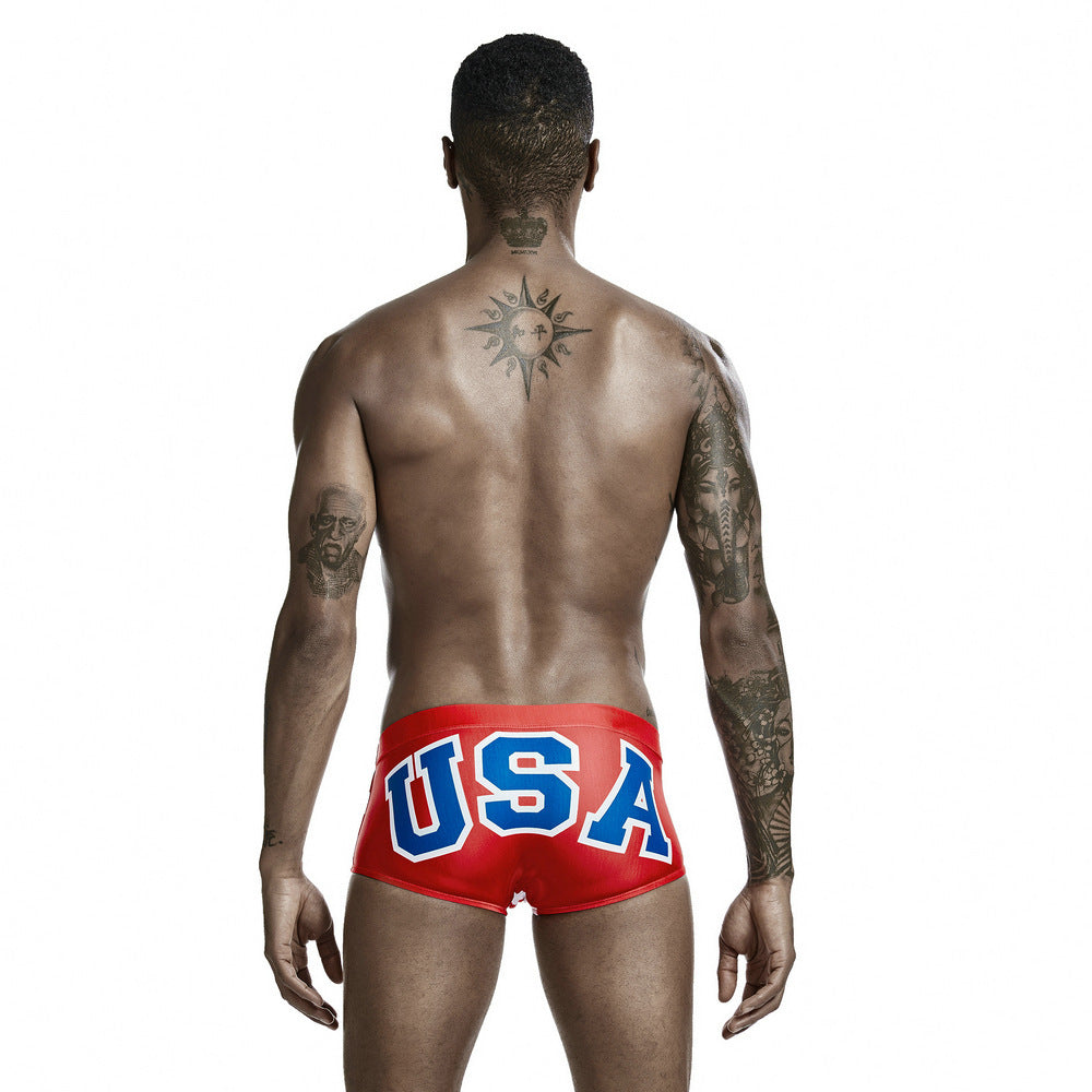 Men's Flag Design Swimming Trunks