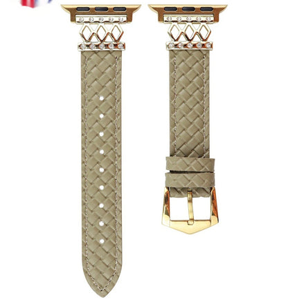 Diamond Design Leather Women's Watch Strap