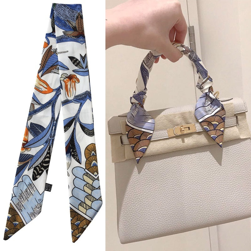 Thin Ribbon Bag Handle Decoration Scarf