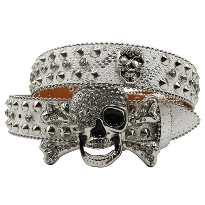 Women's Rhinestone Snake Pattern Belt