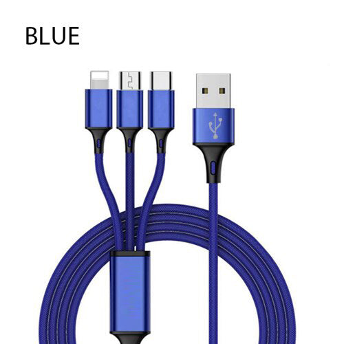 a close up of a blue usb cable