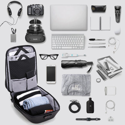 Anti-Theft 15.6-Inch Laptop Backpack: Versatile British-Style Business Bag