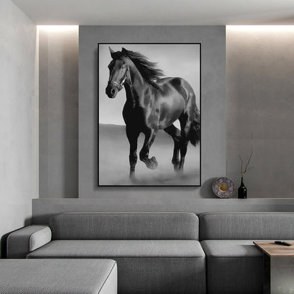 Art Canvas Dark Horse Wall Art Living Room Decor