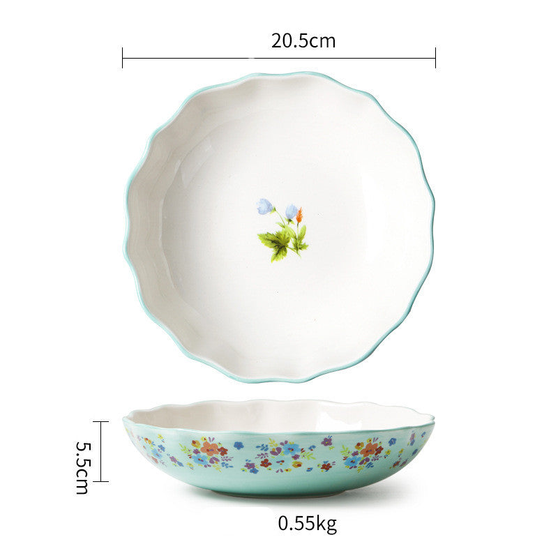 Ceramic Tableware Pastoral Dinner Plate