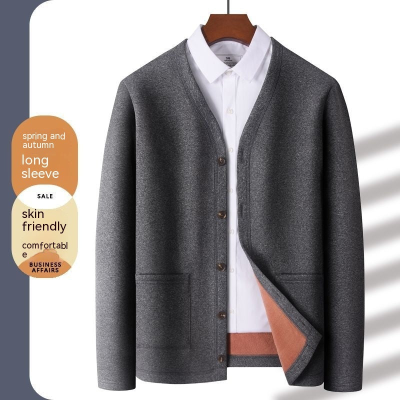Middle-aged and Elderly Long Sleeve Button Top