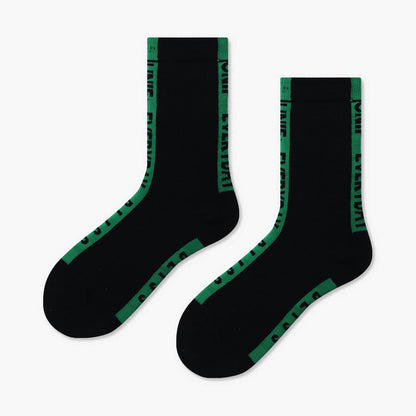 Creative Minimalist Printed Casual Mid Length Socks