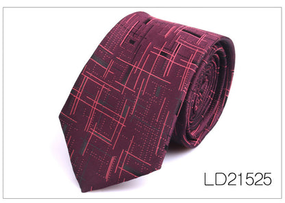 Men's 6cm Flower Graffiti Yarn-dyed Tie