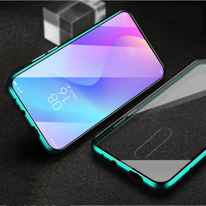 Double-sided Glass Red Rice Magneto Mobile Phone Case With Magnetic Metal
