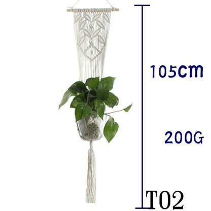 Beige Cotton Rope Plant Hanger