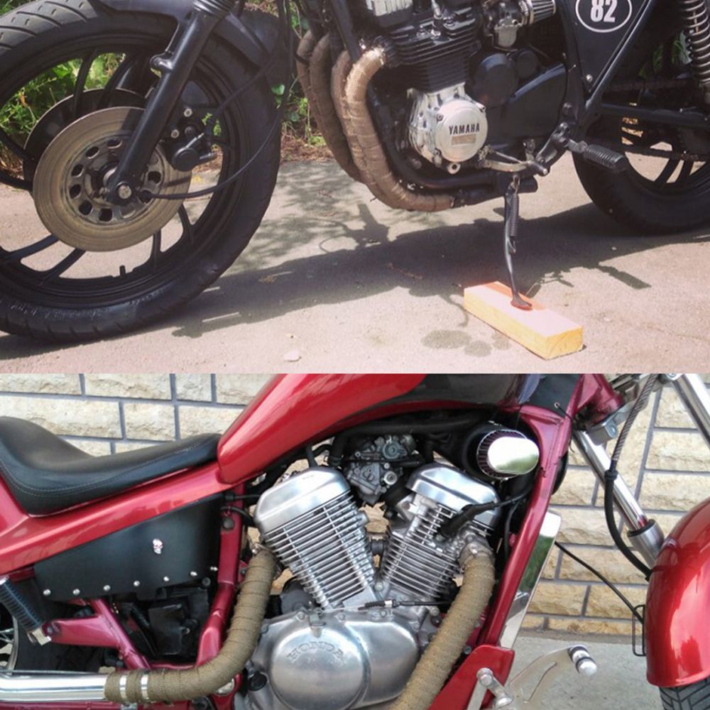 Motorcycle exhaust pipe insulation belt