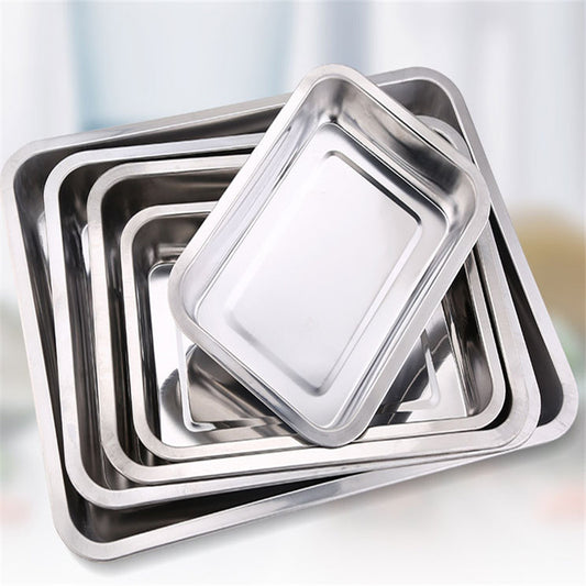 Stainless Steel Storage Trays Rectangular BBQ Pans