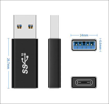 USB Male to USB C Female Double Sided Adapter