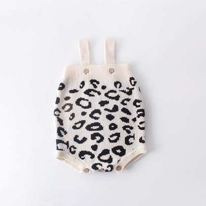 Leopard coat baby suit