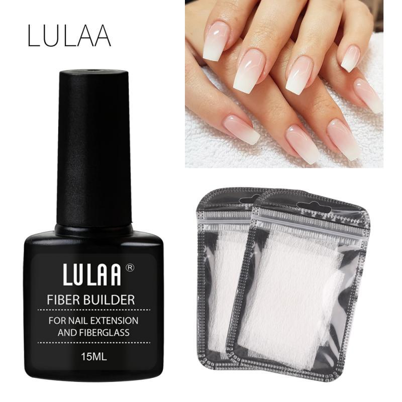 Nail Extension Fiber Set - Gel Repair Liquid with Paper-Free Support