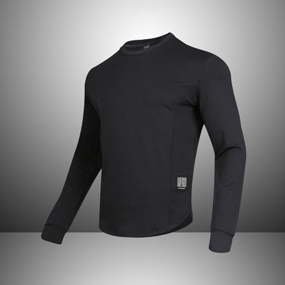 Outdoor Crew Neck T-shirt Sweater Loose Casual Quick-drying Sports Workout Long Sleeve