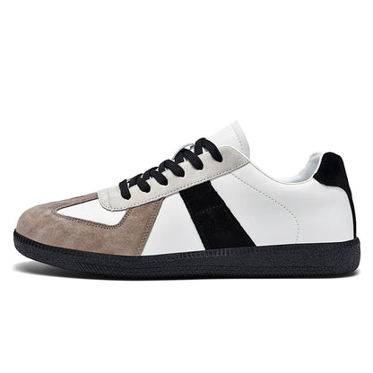 Top Layer Pigskin Leather Sneaker Japanese Canvas Retro Sports Couple Casual Shoes