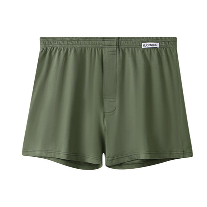 Loose Breathable Plus Size Men's Solid Color Boxers