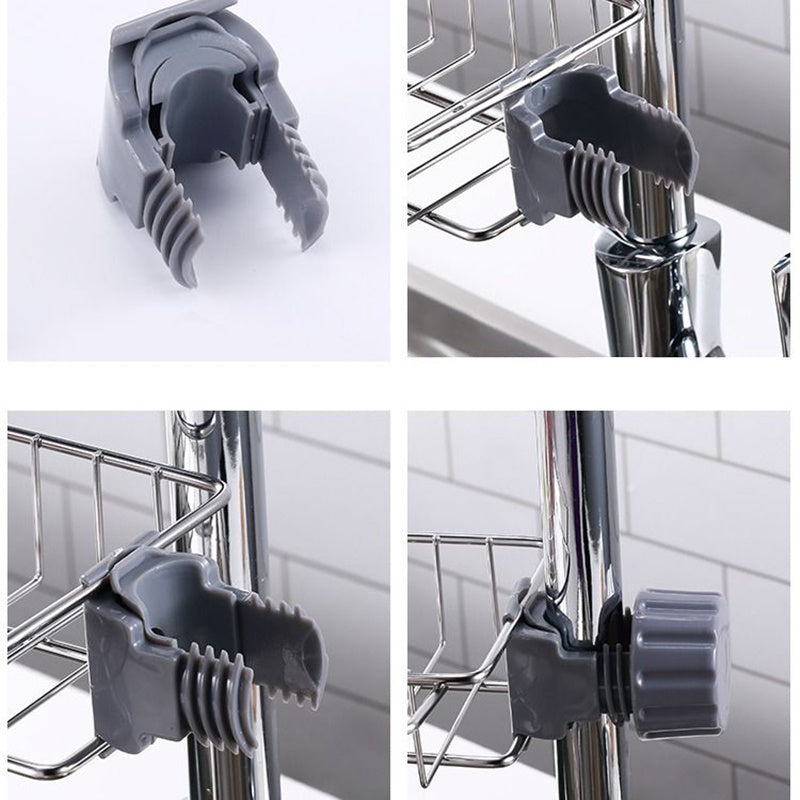 Adjustable Sink Rack Sponge Holder Soap Organizer