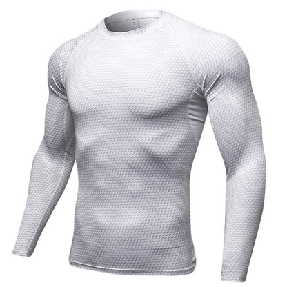 Men's Sports Long Sleeve 3D Print Workout Shirt