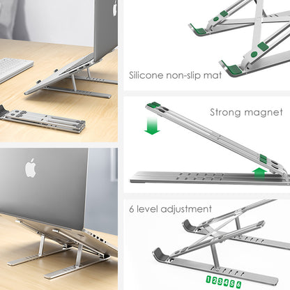Portable Adjustable Laptop Stand with Cooling Function