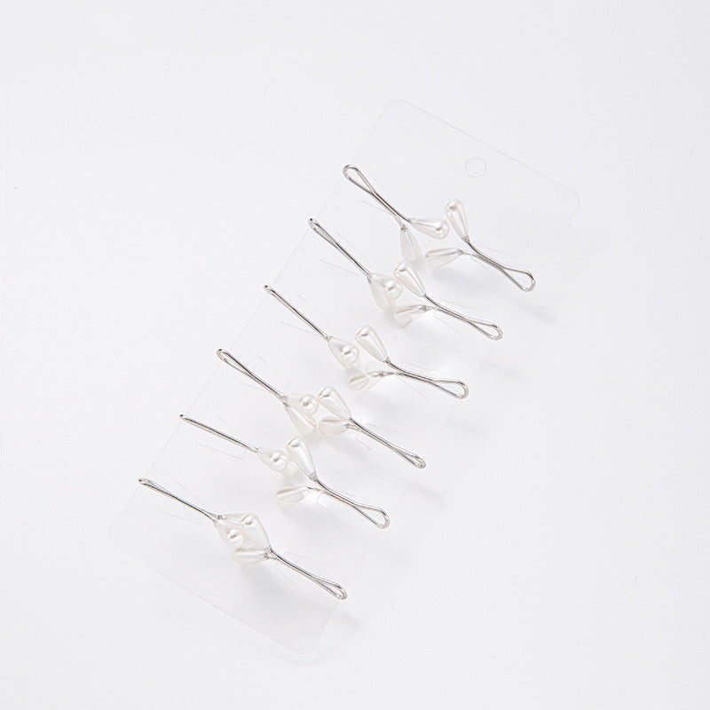 Pearl Pendant U-shaped Headscarf Pin