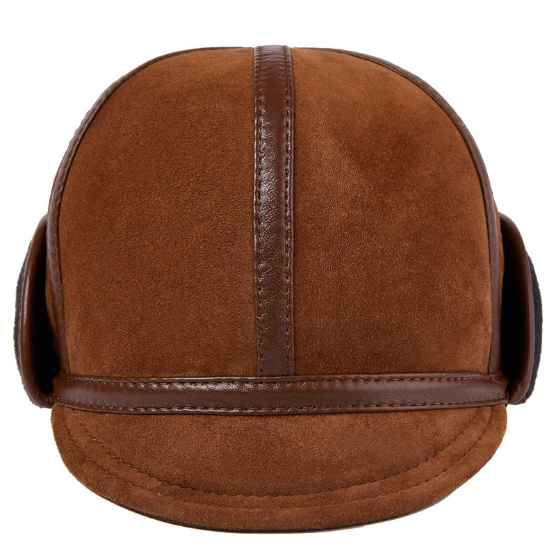 Casual Leather Men's Winter Sheepskin Thermal Hat