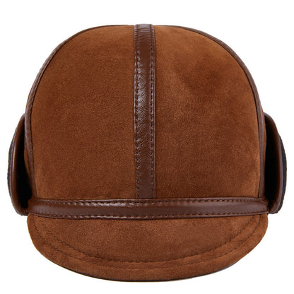 Casual Leather Men's Winter Sheepskin Thermal Hat