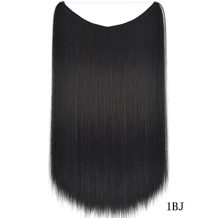 22 Inch Invisible Wire Hair Extensions Synthetic