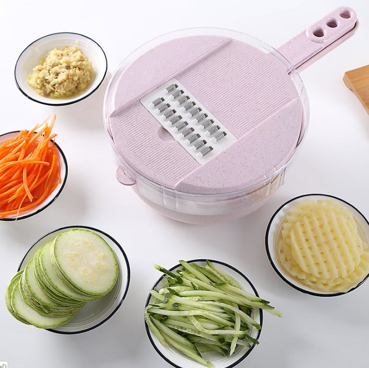 8-in-1 Mandoline Slicer with Strainer and Grater