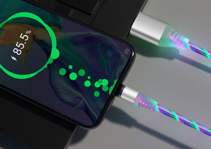 Magnetic Flowing Light Data Cable iPhone Android Type-C