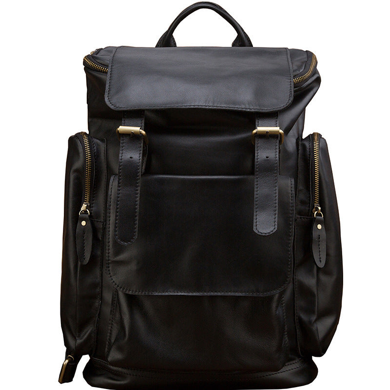 British Style Leather Men's Backpack