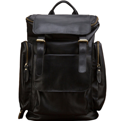British Style Leather Men's Backpack